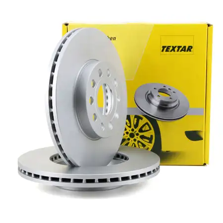 TEXTAR Bremsscheiben Satz f&uuml;r Audi A3 8P 8V VW Eos Golf 5 6 7 Polo Touran vorne