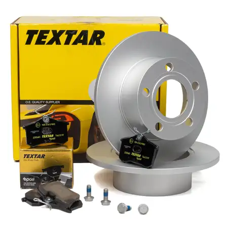 TEXTAR Bremsscheiben + epad CERAMIC Bel&auml;ge AUDI A6 SKODA SUPERB VW PASSAT hinten