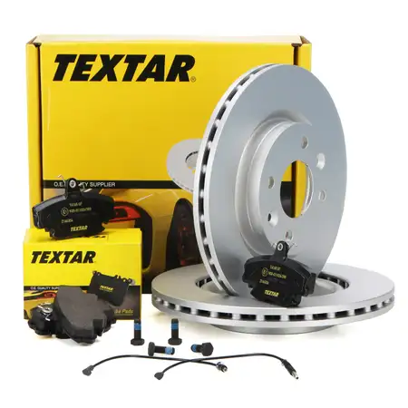 TEXTAR Bremsscheiben + Bel&auml;ge DACIA LOGAN SANDERO RENAULT MEGANE TWINGO vorne