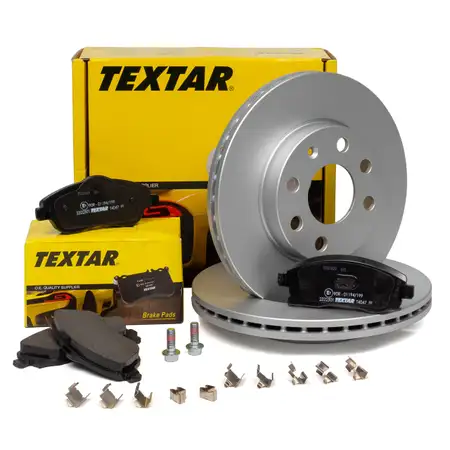TEXTAR Bremsscheiben + Bremsbel&auml;ge OPEL CORSA C 1.0 + 1.2 + 1.7 DI mit ABS vorne