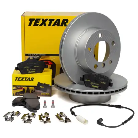 TEXTAR Bremsscheiben Bel&auml;ge Wako BMW E81 E87 bis 03.2010 ohne M-Technik vorne