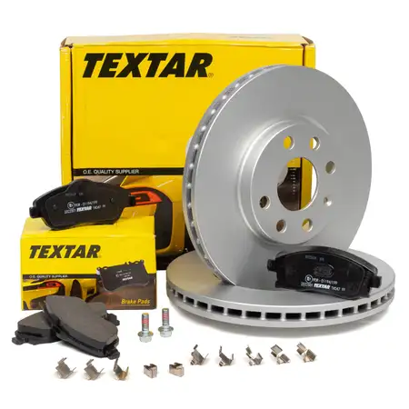 TEXTAR Bremsscheiben + Bel&auml;ge OPEL COMBO CORSA C MERIVA TIGRA B TwinTop vorne