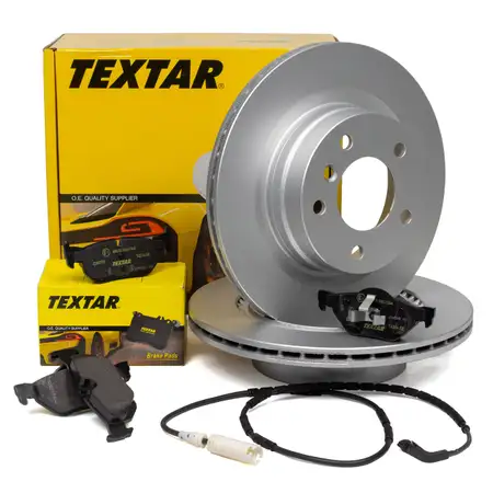 TEXTAR Bremsscheiben Bel&auml;ge Wako BMW E81 E87 E90 E91 E92 E93 bis 02.2010 hinten