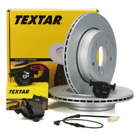 TEXTAR Bremsscheiben + Bremsbel&auml;ge + Wako BMW 5er E60 6er E63 E64 630i hinten