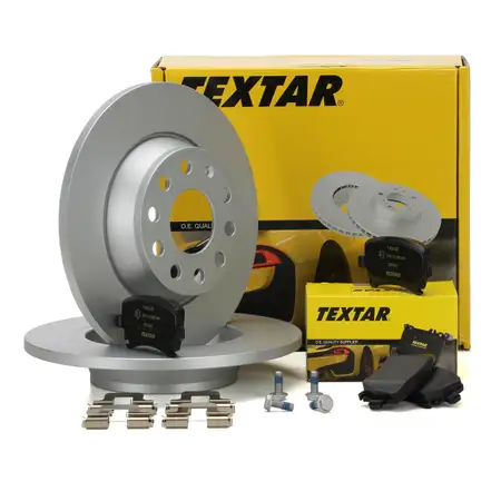 TEXTAR Bremsscheiben + Bel&auml;ge AUDI A3 8P SEAT SKODA VW GOLF 5 6 PASSAT hinten