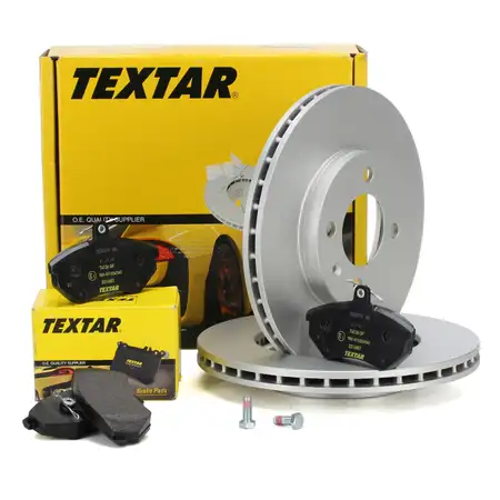 TEXTAR Bremsscheiben + Bel&auml;ge SEAT IBIZA 2 VW GOLF 2 3 JETTA PASSAT VENTO vorne