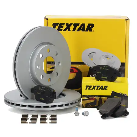 TEXTAR Bremsscheiben + Bremsbel&auml;ge f&uuml;r OPEL CORSA D 1.0 1.2 1.4 1.3 CDTI vorne