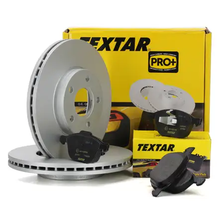 TEXTAR Bremsscheiben + Bel&auml;ge FORD C-MAX FOCUS II VOLVO C30 C70 S40 V50 vorne