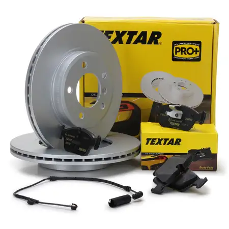 TEXTAR Bremsen Bremsscheiben + Bremsbel&auml;ge + Wako f&uuml;r BMW 3er E46 Z4 E85 vorne