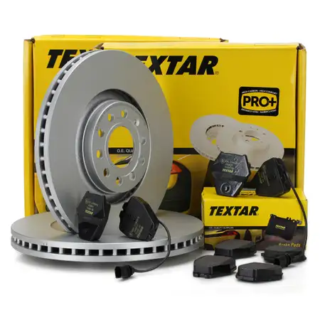 TEXTAR Bremsscheiben + Bel&auml;ge + Wako AUDI S4 (8D B5) A6 (4B C5) 2.7 T 4.2 vorne