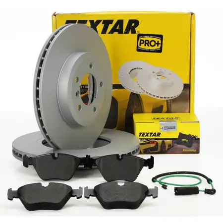 TEXTAR Bremsen Bremsscheiben + Bremsbel&auml;ge + Wako BMW 3er E46 330i 330d vorne