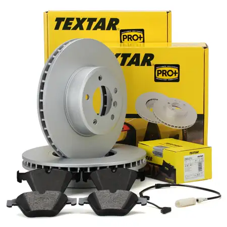 TEXTAR Bremsen Bremsscheiben + Bremsbel&auml;ge + Wako f&uuml;r BMW E60 E61 E63 E64 vorne
