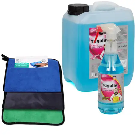 TUGA Tugalin Intensiv-Glasreiniger Scheibenreiniger 6L + 3x ROCCO Mikrofasertuch
