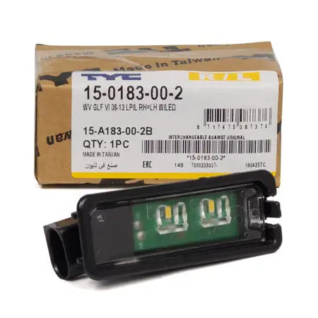 TYC Kennzeichenleuchte LED VW Golf 6 7 Passat Polo Amarok SEAT Leon 5F Ibiza 5 1K8943021D