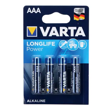 4x VARTA Batterie LONGLIFE POWER Alkaline AAA LR03 Micro 1,5V
