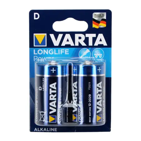 2x VARTA Batterie LONGLIFE POWER Alkaline D LR20 Mono 1,5V