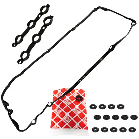 Ventildeckeldichtung + FEBI Gummidichtung Satz BMW E46 E39 E60 E61 E65 X3 X5 M54