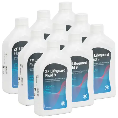 ZF PARTS Getriebe&ouml;l Automatikgetriebe&ouml;l LifeGuard FLUID 9 HP - 9x 1 Liter