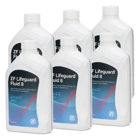 6x 1 Liter ZF PARTS Getriebe&ouml;l Automatikgetriebe&ouml;l LifeGuard FLUID 8 HP