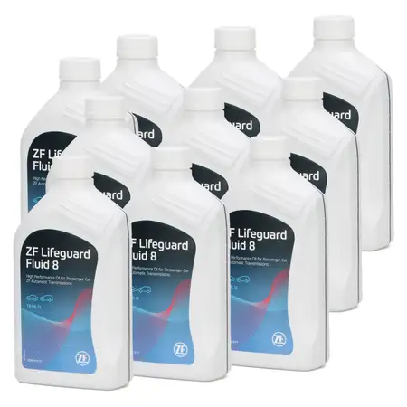 10x 1 Liter ZF PARTS Getriebe&ouml;l Automatikgetriebe&ouml;l LifeGuard FLUID 8 HP