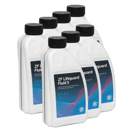 7x 1 Liter ZF PARTS Getriebe&ouml;l Automatikgetriebe&ouml;l LifeGuard FLUID 5 HP