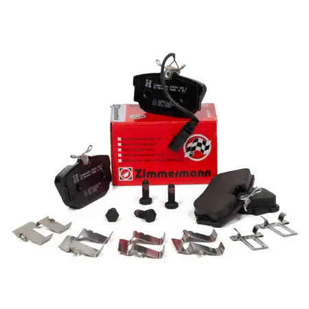 ZIMMERMANN Bremsbel&auml;ge Bremskl&ouml;tze + Wako f&uuml;r VW Transporter T4 15Zoll 2E2 hinten