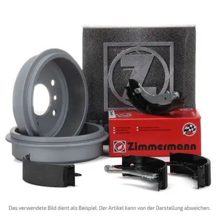 ZIMMERMANN Bremstrommeln + Backen OPEL COMBO (71_) KADETT D E REKORD E hinten
