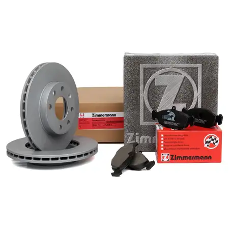 ZIMMERMANN Bremsscheiben + Bel&auml;ge OPEL ASTRA F COMBO CORSA A B VECTRA A vorne