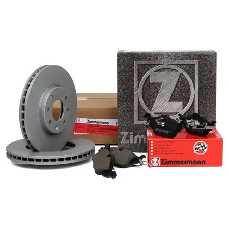 ZIMMERMANN Bremsen Kit Bremsscheiben + Bremsbel&auml;ge f&uuml;r OPEL ASTRA G 4-Loch vorne