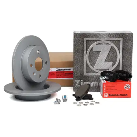 ZIMMERMANN Bremsen Bremsscheiben + Bremsbel&auml;ge f&uuml;r OPEL ASTRA G 4-Loch hinten