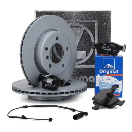 ZIMMERMANN Bremsen Bremsscheiben + ATE Bremsbel&auml;ge + Wako f&uuml;r BMW E46 Z4 vorne