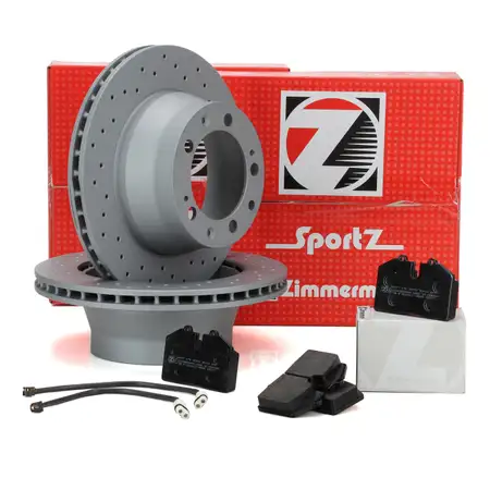ZIMMERMANN Bremsen SPORT Bremsscheiben + Bremsbel&auml;ge f&uuml;r PORSCHE 944 968 hinten