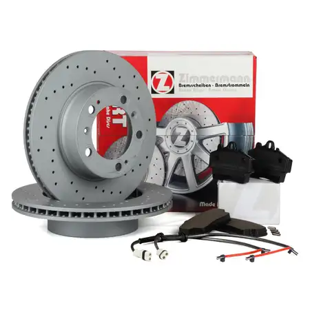 Zimmermann SPORT Bremsscheiben + Bel&auml;ge Wako PORSCHE BOXSTER (986) 2.5 2.7 vorne