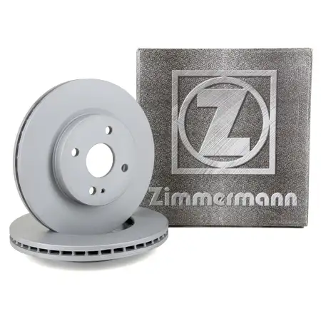 ZIMMERMANN Bremsscheiben Satz f&uuml;r Mazda 2 (DE) 1.3 1.5 1.4MZR-CD 1.6MZ-CD vorne