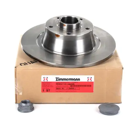ZIMMERMANN Bremsscheiben + Radlager Satz Renault Megane III Coupe 2.0 RS hinten