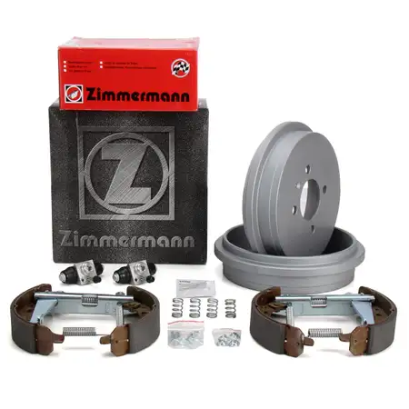 ZIMMERMANN Bremstrommeln + Backen Zylinder SEAT AROSA IBIZA VW LUPO POLO hinten