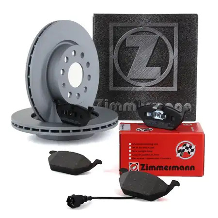 ZIMMERMANN Bremsscheiben + Bremsbel&auml;ge AUDI A3 8P SEAT SKODA VW GOLF 5 6 7 vorne