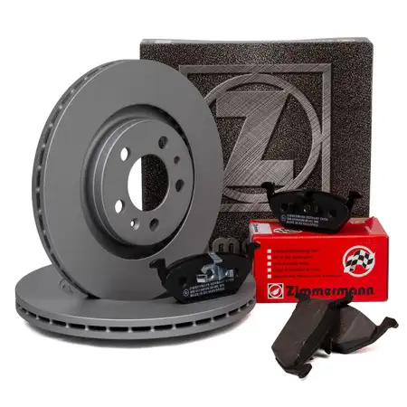 ZIMMERMANN Bremsscheiben Bel&auml;ge AUDI A3 SEAT LEON SKODA OCTAVIA VW GOLF 4 vorne