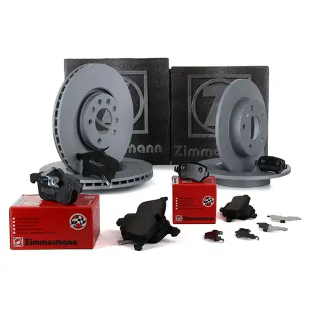 ZIMMERMANN Bremsscheiben + Bel&auml;ge OPEL ASTRA H MERIVA B ZAFIRA B vorne + hinten