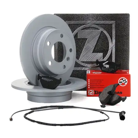 ZIMMERMANN Bremsscheiben + Bremsbel&auml;ge + Wako f&uuml;r BMW 3er E46 316i 318i hinten