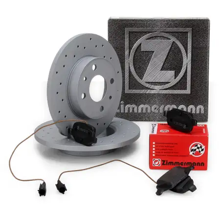 ZIMMERMANN Bremsscheiben + Bel&auml;ge + Wako ABARTH 500 / C (595 / 695) 1.4 hinten