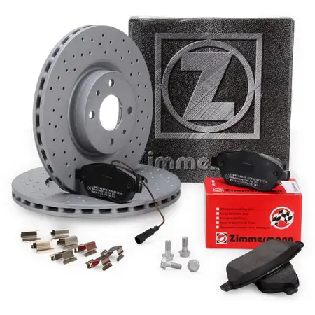 ZIMMERMANN Bremsscheiben + Bel&auml;ge + Wako ABARTH 500 / C (595 / 695) 1.4 vorne