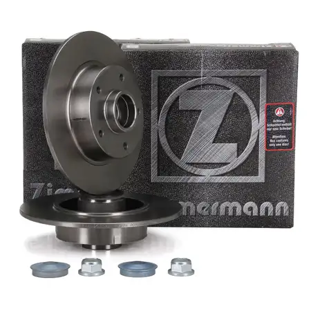 ZIMMERMANN Bremsscheiben + Radlager Satz RENAULT FLUENCE 1.5 dCi MEGANE 3 hinten