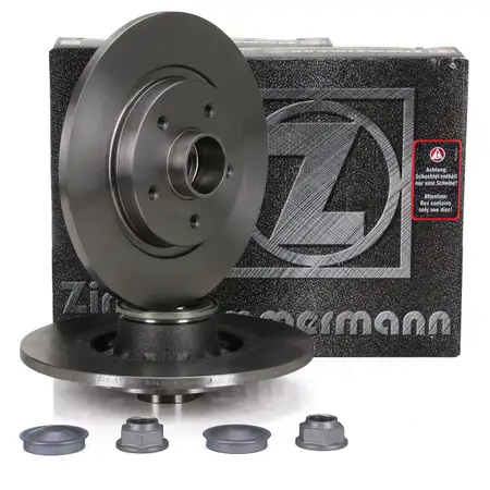 ZIMMERMANN Bremsscheiben + Radlager Satz MERCEDES CITAN 415 15/16 Zoll hinten