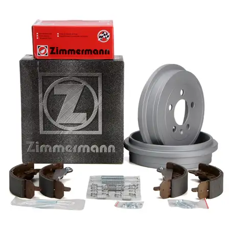 ZIMMERMANN Bremstrommeln + Bremsbacken f&uuml;r AUDI A2 SEAT SKODA VW FOX POLO hinten