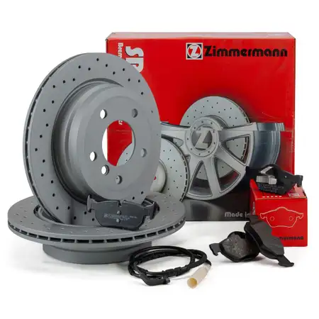 Zimmermann SPORT Bremsscheiben Bel&auml;ge Wako BMW E81 E87 E90 E91 E92 E93 hinten