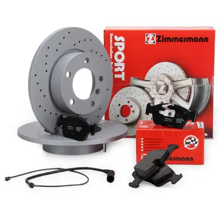 Zimmermann SPORT Bremsscheiben Bel&auml;ge Wako BMW 3er E36 316i 318i 318tds Z3 vorne