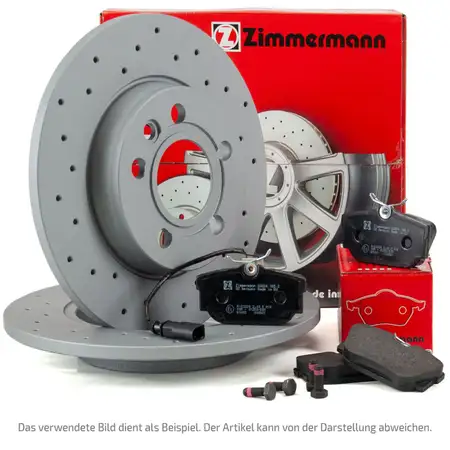 ZIMMERMANN Bremsen Kit SPORT Bremsscheiben + Bel&auml;ge + Wako Mercedes R129 hinten