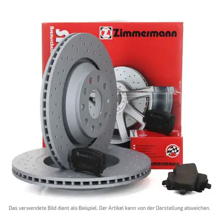 Zimmermann SPORT Bremsscheiben + Bremsbel&auml;ge Citroen C4 Peugeot 207 307 vorne
