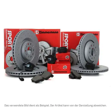 Zimmermann SPORT Bremsscheiben Bel&auml;ge AUDI A3 SEAT SKODA VW GOLF 4 vorne hinten